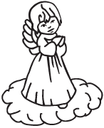 Clipart Image For Gravemarker Monument angel 36