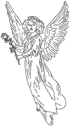 Clipart Image For Gravemarker Monument angel 41