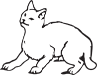 Clipart Image For Gravemarker Monument Cat 01