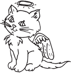 Clipart Image For Gravemarker Monument Cat 08