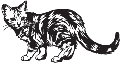 Clipart Image For Gravemarker Monument Cat 15