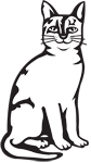 Clipart Image For Gravemarker Monument Cat 16