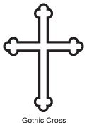 Clipart Image For Gravemarker Monument cross 23