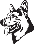 Clipart Image For Gravemarker Monument Dog 05