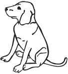 Clipart Image For Gravemarker Monument Dog 07