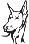 Clipart Image For Gravemarker Monument Dog 09