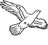 Clipart Image For Gravemarker Monument Dove 09