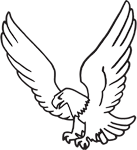 Clipart Image For Gravemarker Monument Eagle 04