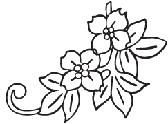 Clipart Image For Gravemarker Monument flower 36