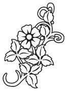 Clipart Image For Gravemarker Monument flower 55