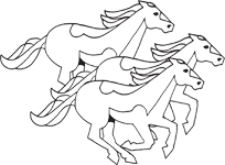 Clipart Image For Gravemarker Monument Horse 02