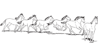 Clipart Image For Gravemarker Monument Horse 03