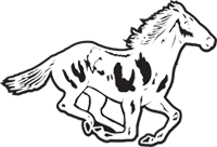 Clipart Image For Gravemarker Monument Horse 07