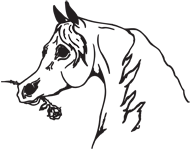 Clipart Image For Gravemarker Monument Horse 15